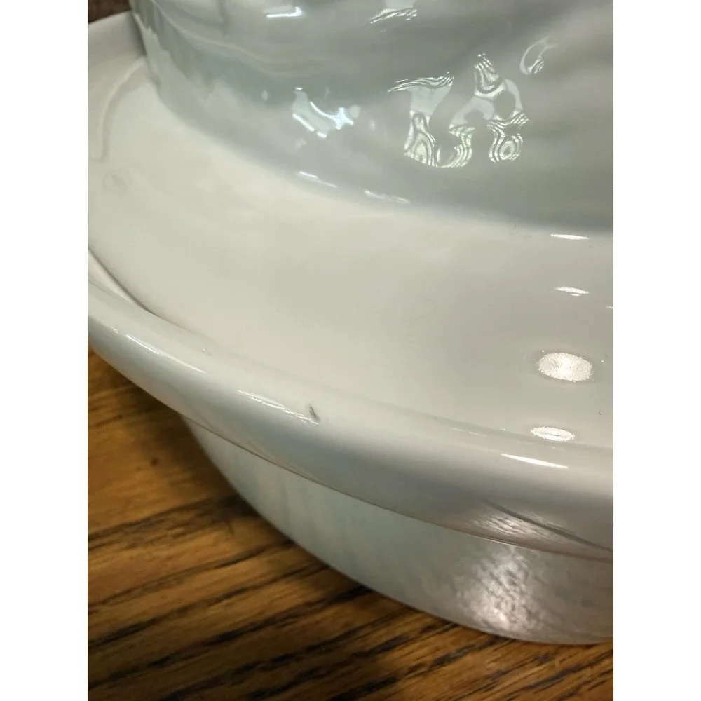 Vintage BIA Cordon Bleu White Duck Casserole Dish